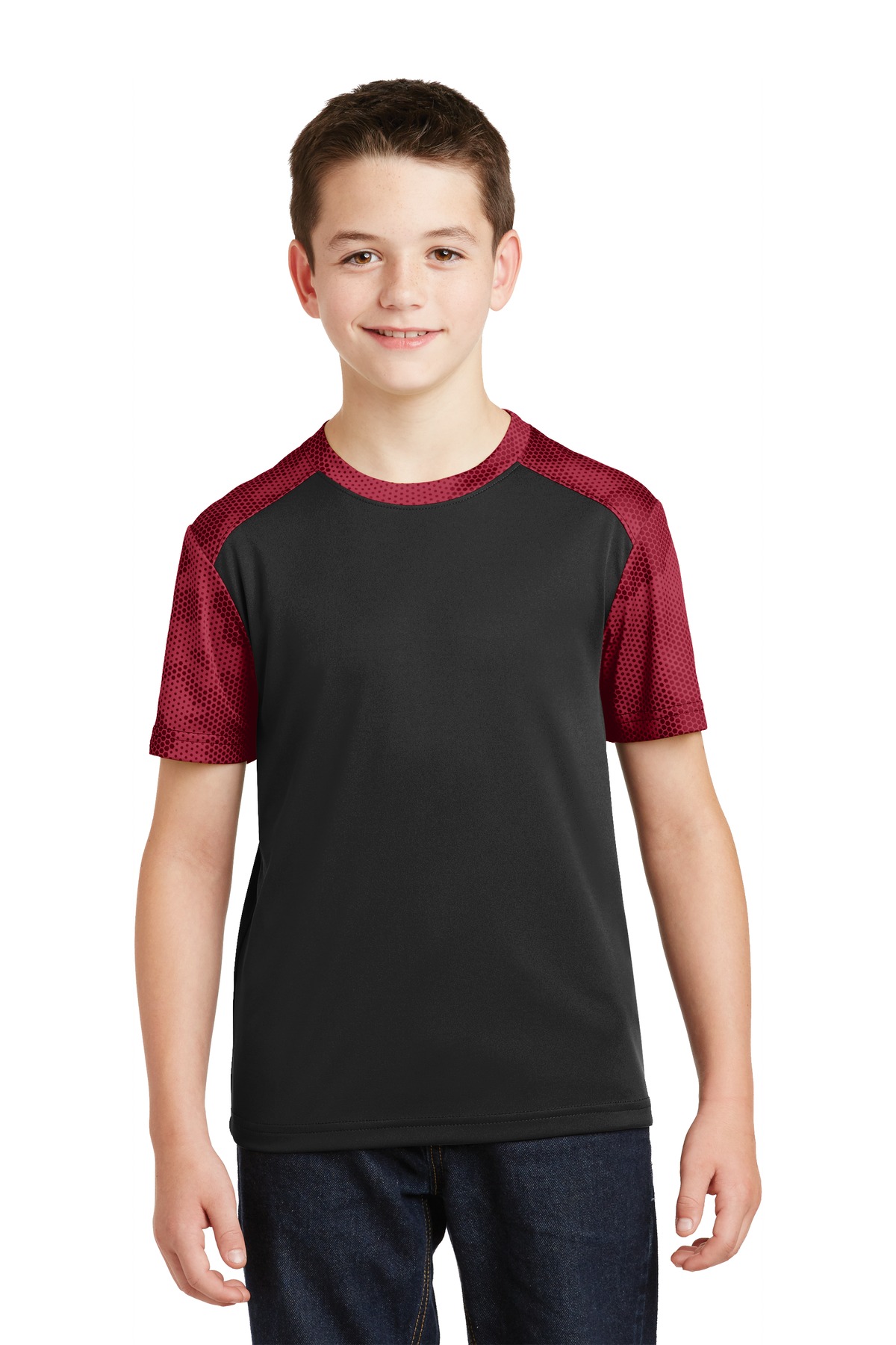 Sport-Tek ®  Youth CamoHex Colorblock Tee. YST371