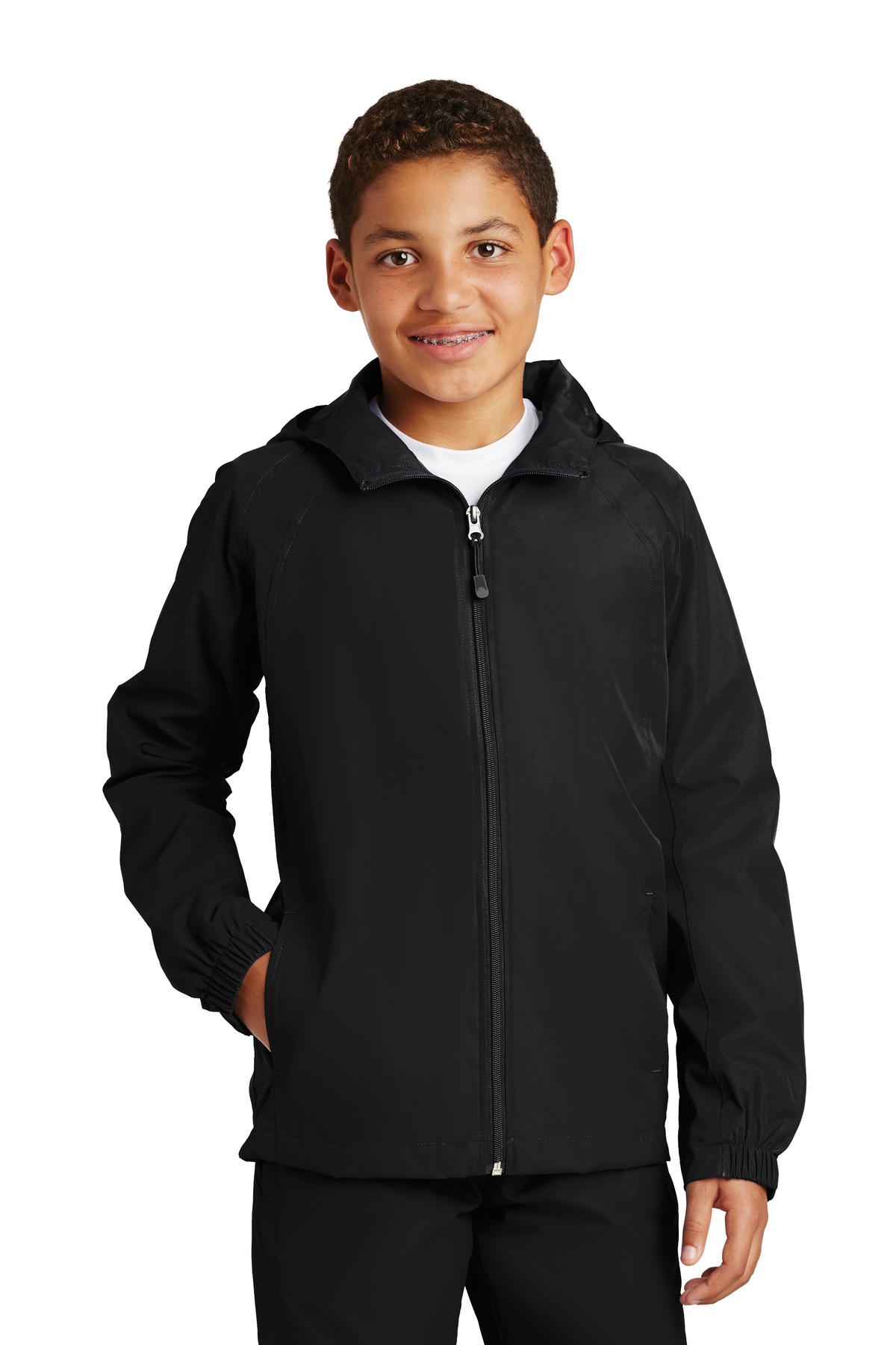 Sport-Tek ®  Youth Hooded Raglan Jacket. YST73