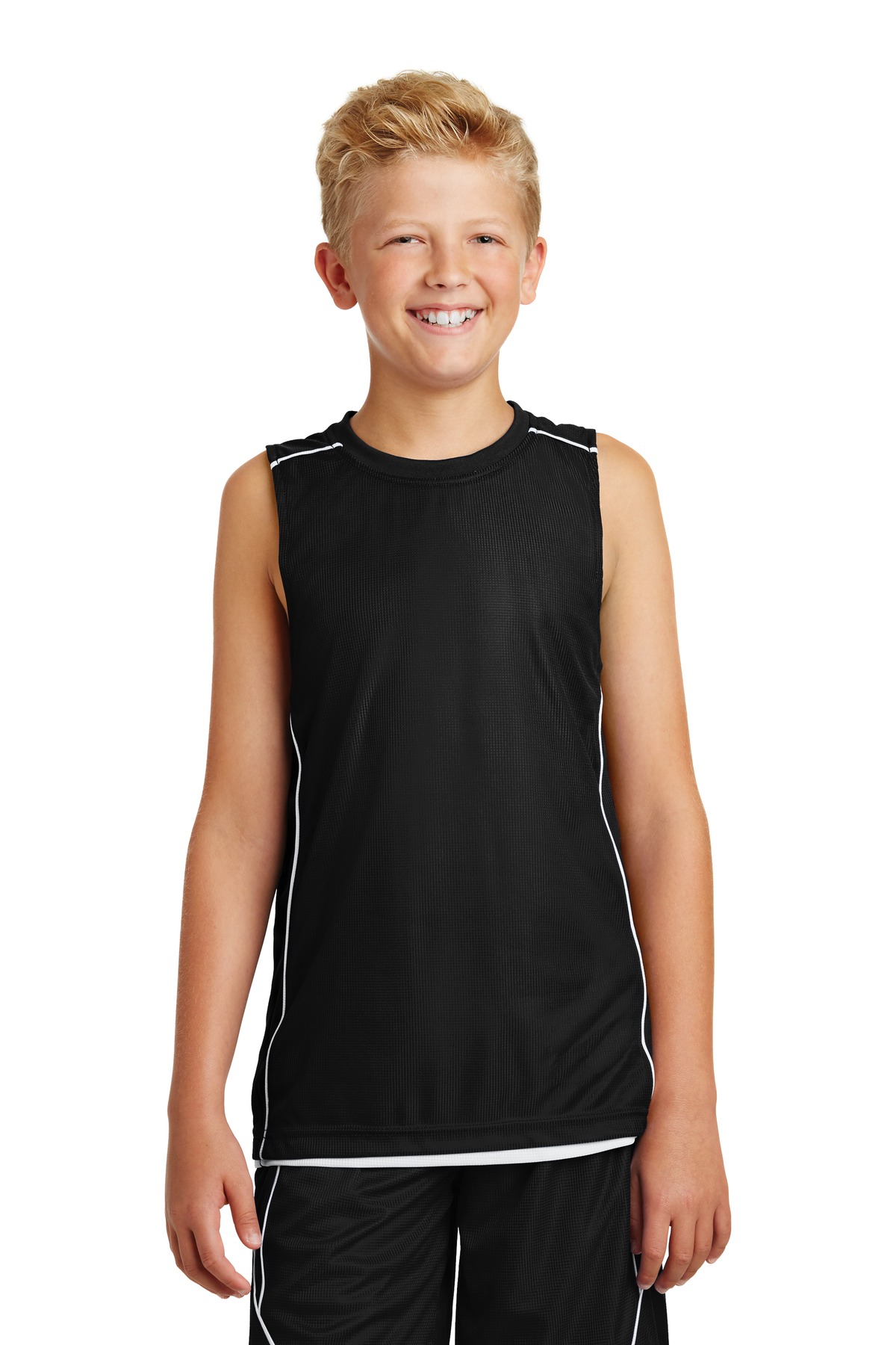 Sport-Tek ®  Youth PosiCharge ®  Mesh Reversible Sleeveless Tee. YT555